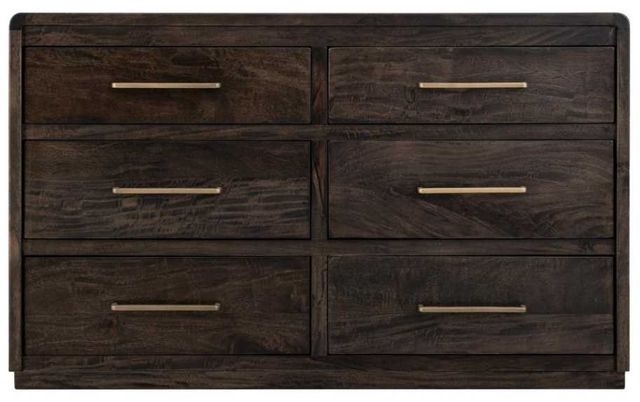 International Furniture Direct Dark Mezquite Black Dresser-3