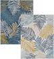 KAS Rugs Dahlia Ivory Blue Palms 5'x7' Area Rug-0