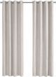 Monarch Specialties Inc. 2-Piece Ivory 52" x 84" Room Darkening Curtain Panel Set-0
