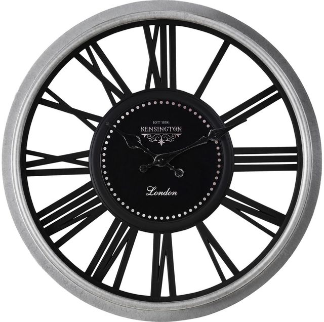 Monarch Specialties Inc. Black/Silver 16" Wall Clock-0
