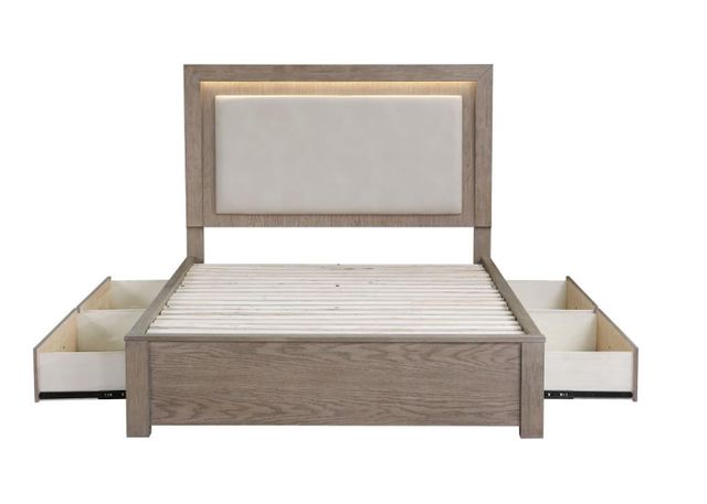 Coaster® Kenora Barley Brown Queen LED Storage Bed-1