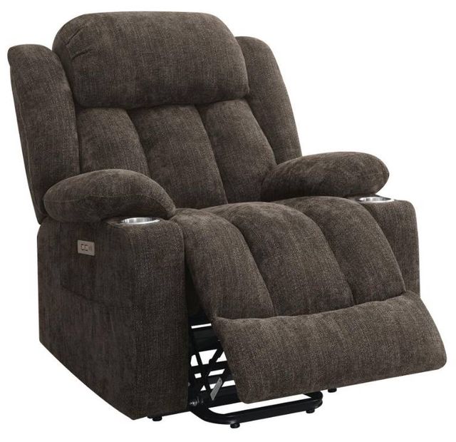 Coaster® Houston Dark Brown Power Lift Recliner-1
