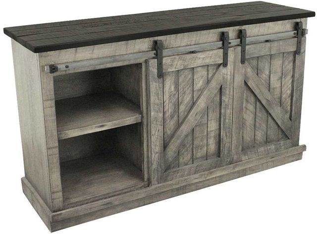 American Heartland Manufacturing Rustic Two-Tone 57" Quaint TV Stand-1