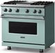Viking® 5 Series 36" Splash Pro Style Gas (NG) Range with Polished Chrome Trim-2