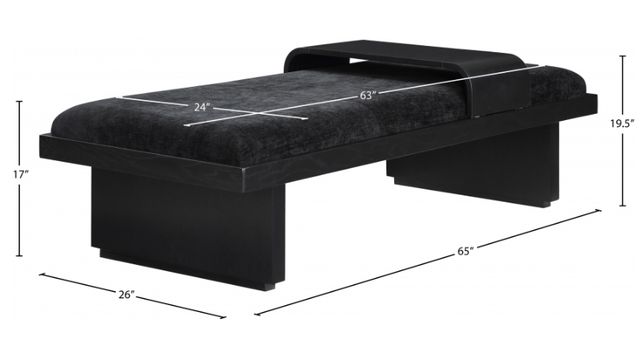 Meridian Furniture Arlington Black Bench-3