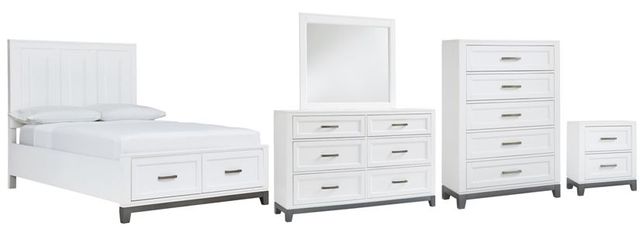 Benchcraft® Brynburg 5-Piece White Full Youth Storage Panel Bed Set-0