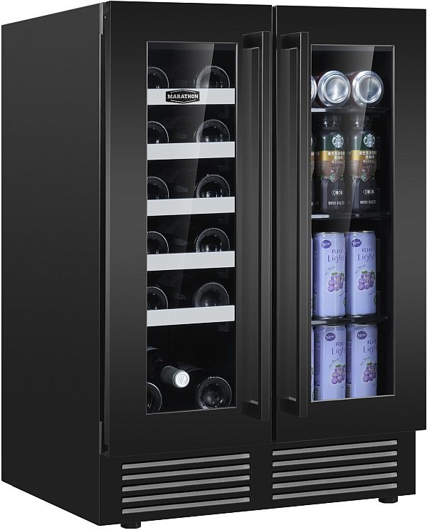 Marathon 24" Black Stainless Steel Built-In Beverage Center-4