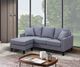 Mazin Furniture Douglas 2-Piece Gray Reversible Chaise Sofa Sectional-3