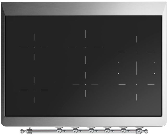 Ilve® Majestic III 36" Emerald Green Pro Style Induction Range with Triple Glass Door and Chrome Trim-2