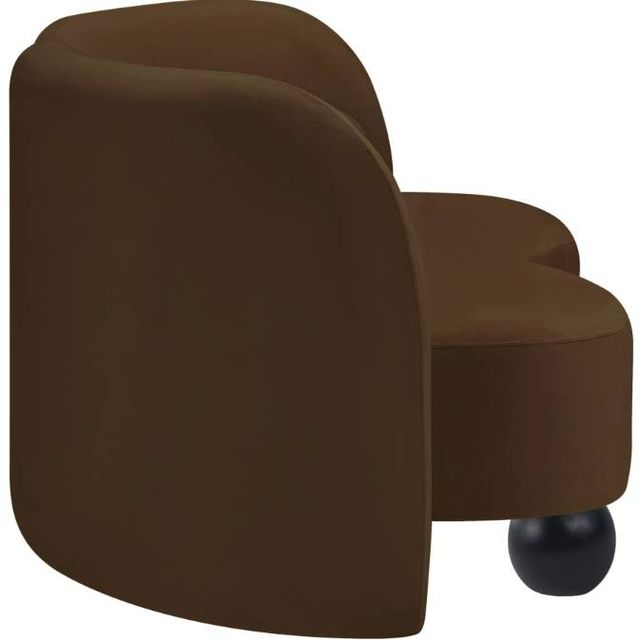 Meridian Furniture Daphne Brown 64" Velvet Loveseat-3