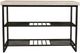 Riverside Furniture Capri Alabaster Travertine Console Table with Bronze Base-2