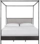 Universal Explore Home™ Modern Farmhouse Kent Coconut Metal/Pepper King Poster Bed-2