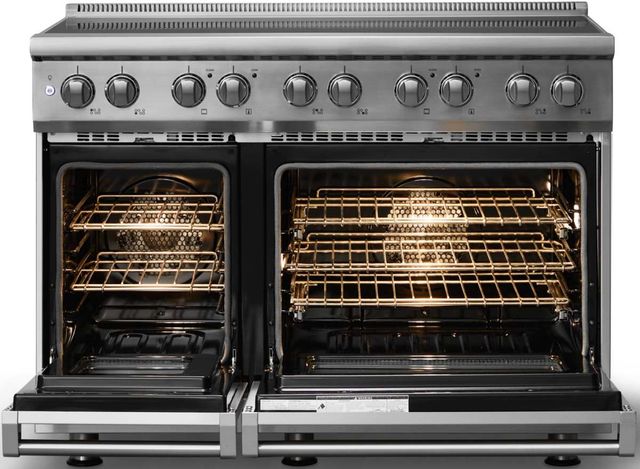 Viking® 5 Series 48" Stainless Steel Pro Style Induction Range with Polished Chrome Trim-1