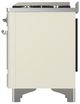 Ilve® Majestic III 60" Antique White Pro Style Dual Fuel Liquid Propane Range with French Top and Chrome Trim-4