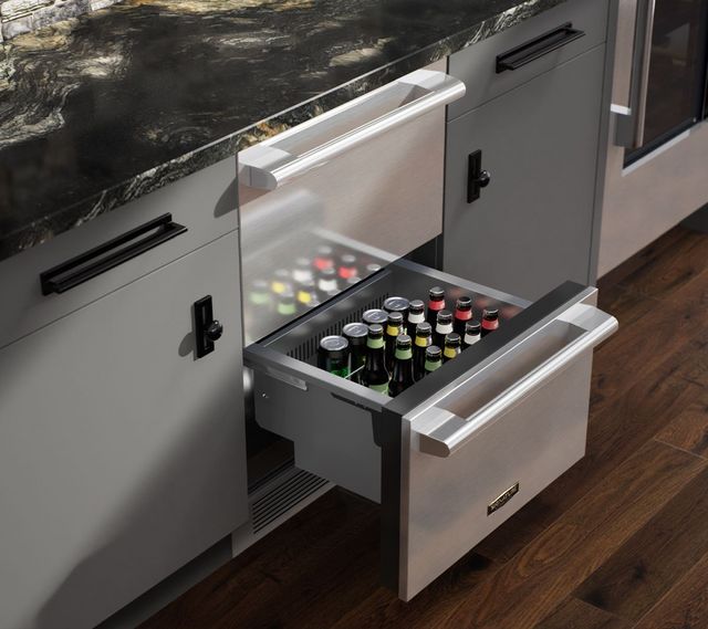 Signature Kitchen Suite Professional Series 24" Stainless Steel Undercounter Refrigerator/Freezer Drawers Panel Kit-3