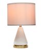 A & B Home White 13" Table Lamp-2