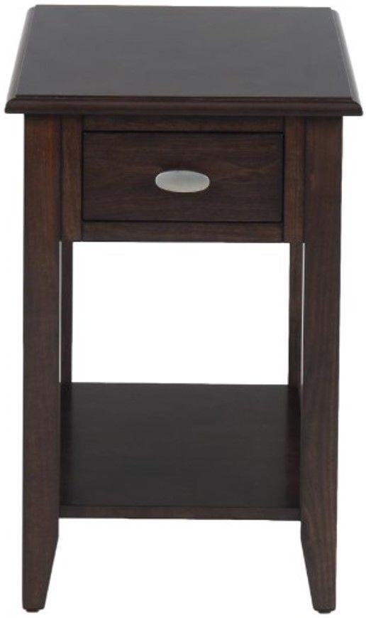 Jofran Inc. Merlot Brown Chairside Table-0