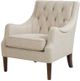 Olliix by Madison Park Beige Qwen Button Tufted Accent Chair-1