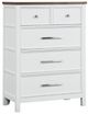 Furniture of America® Pinetop Dark Brown/White Chest-0