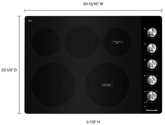 KitchenAid® 30" Stainless Steel Electric Cooktop-1