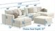 Jackson Furniture Ritzy 5-Piece Bone Sectional with Ottoman-2
