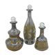 A & B Home 3-Piece Gold/Silver Decanter Set-1