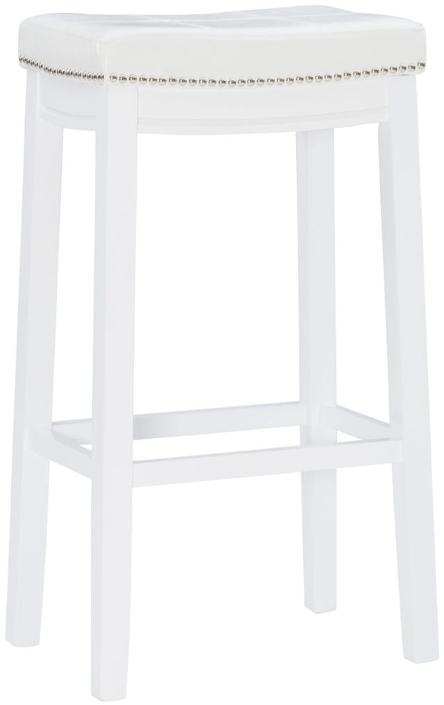 Linon Claridge White Bar Stool-0