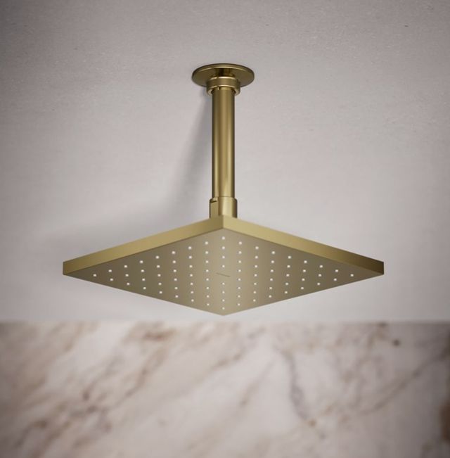 KOHLER® Contemporary Vibrant French Gold 1.75 GPM Square 8" Single-Function Rainhead-1