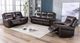 Mazin Furniture Emerson Brown Power Reclining Loveseat with Center Console-4