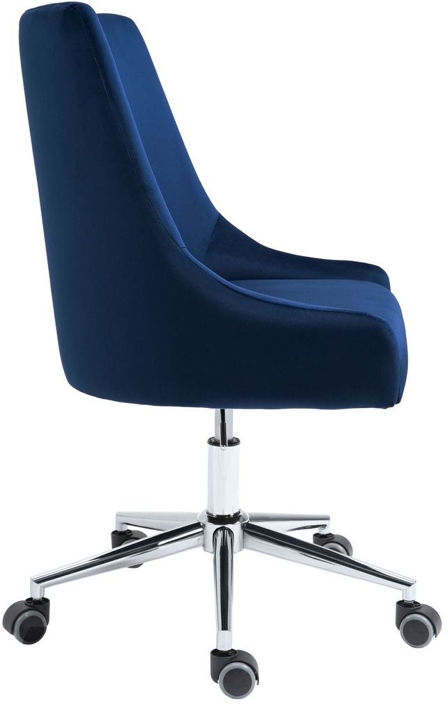 Meridian Furniture Karina Navy Velvet Office Chair-3