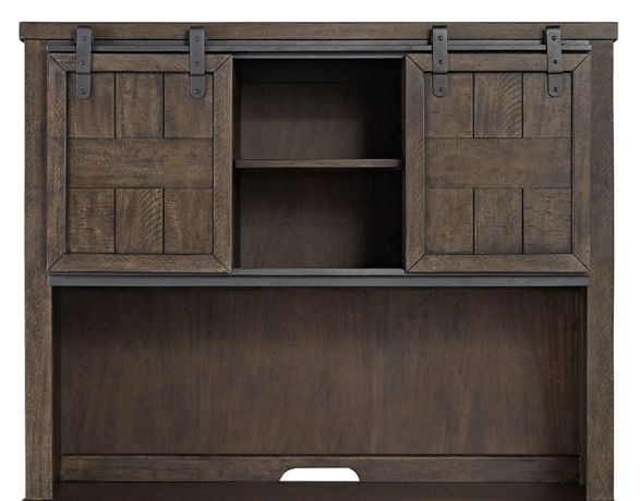 Liberty Furniture Thornwood Hills 2-Piece Rock Beaten Brown Desk Set-1