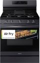 Samsung 30" Fingerprint Resistant Black Stainless Steel Smart Freestanding Gas Range with No Preheat Air Fry and Convection-1