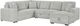 Coaster® Devonshire 3-Piece Gray U-Shape Sleeper Sectional and Storage Chaise -1