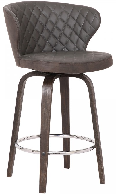 Armen Living Mynette Brown 26" Swivel Bar Stool