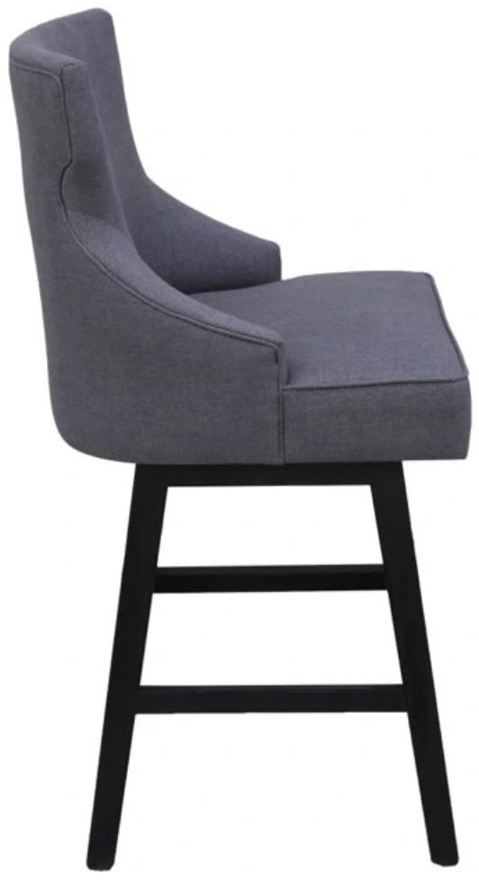 Nest Home Collections Lacey Barbury Stone/Medium Gray Swivel Counter Stool-2
