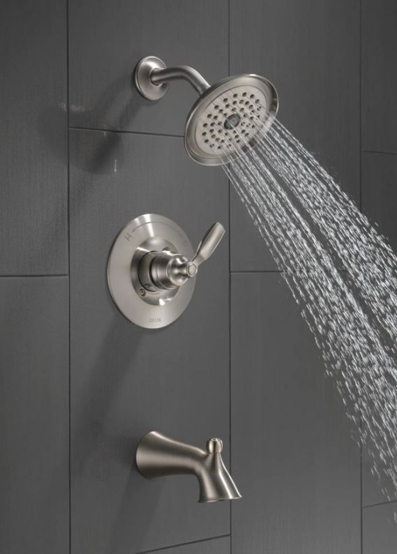 Delta Woodhurst® Stainless Tub/Shower Trim-2