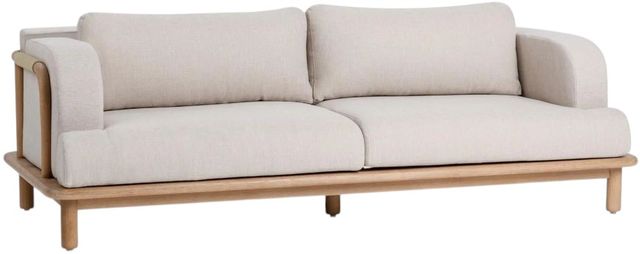 Classic Home Dawson Butterscotch Fabric/Wooden Outdoor Sofa-0