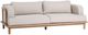 Classic Home Dawson Butterscotch Fabric/Wooden Outdoor Sofa-0