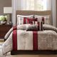 Olliix by Madison Park 7 Piece Red King Donovan Jacquard Comforter Set-0