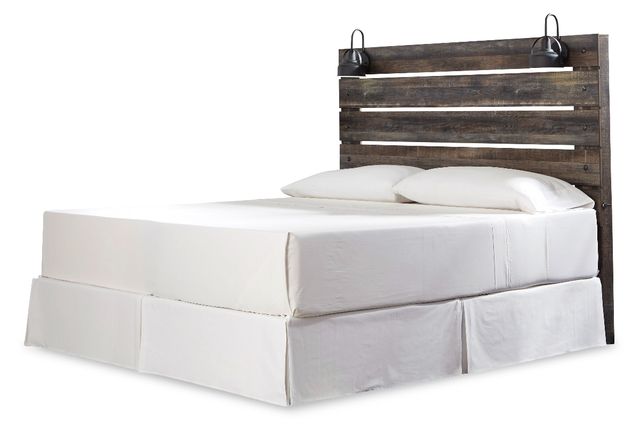 Signature Design by Ashley® Drystan Brown King Panel Headboard-3