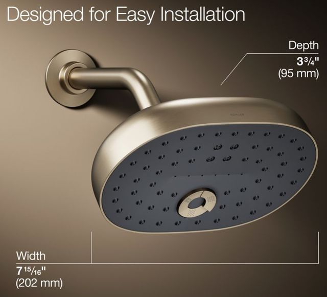 KOHLER® Statement® Vibrant Brushed Bronze 2.5 GPM 3-Function Showerhead-3