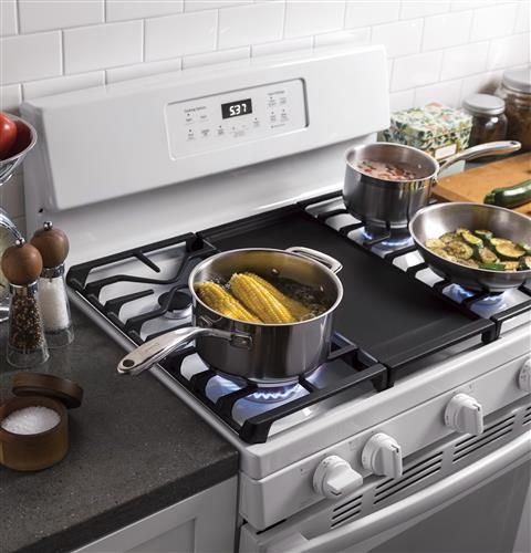 GE® 30" White Freestanding Gas Range-13