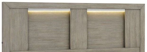 Elements International Kelis Gray King Panel Bed-1
