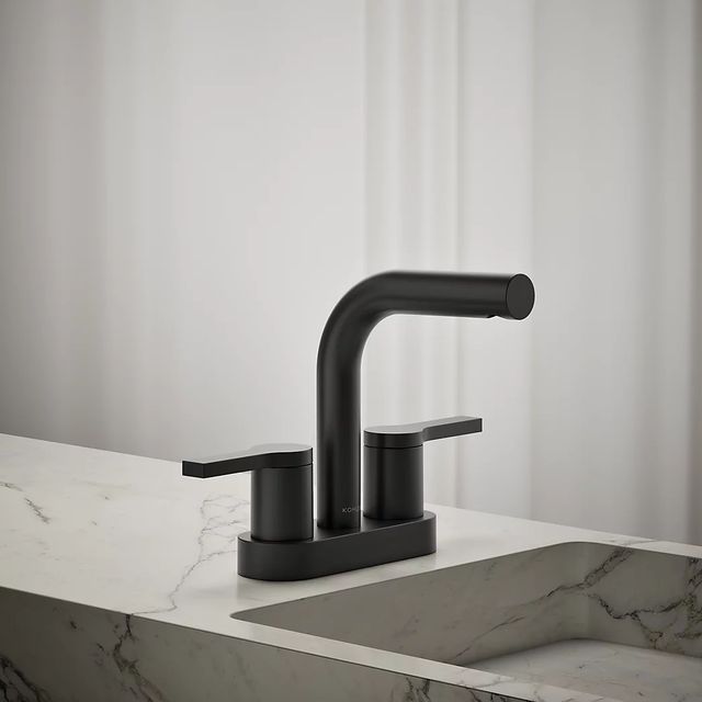 KOHLER® Elate® Matte Black 0.5 GM Centerset Bathroom Sink Faucet-3