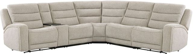 Parker House® Felix 6-Piece Mari Fawn L-Shape Power Reclining Sectional with Beverage Cooler Console-0
