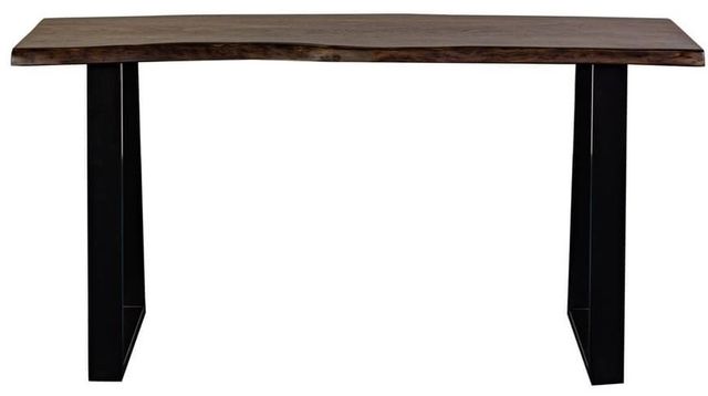 Porter International Designs Manzanita Midnight Gray Console Table with Black Architectural Base-0