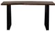 Porter International Designs Manzanita Midnight Gray Console Table with Black Architectural Base-0