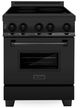 ZLINE 24" Black Stainless Steel Pro Style Induction Range-0