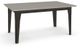 Amisco Customizable Tacoma Thermo Fused Laminate Extendable Table with Metal Embossed Legs-0