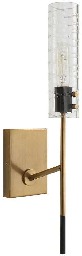 Uttermost® Telesto Black/Brass Sconce